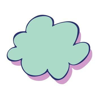 Hand drawn speech bubble Blank empty message box Textbox frame for banners, price tags, stickers, design talk doodle think vector