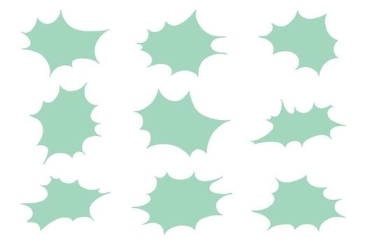 conjunto de mano dibujado habla burbuja blanco vacío mensaje caja caja de texto marco para pancartas, precio etiquetas, pegatinas, diseño texto garabatear hablar vector