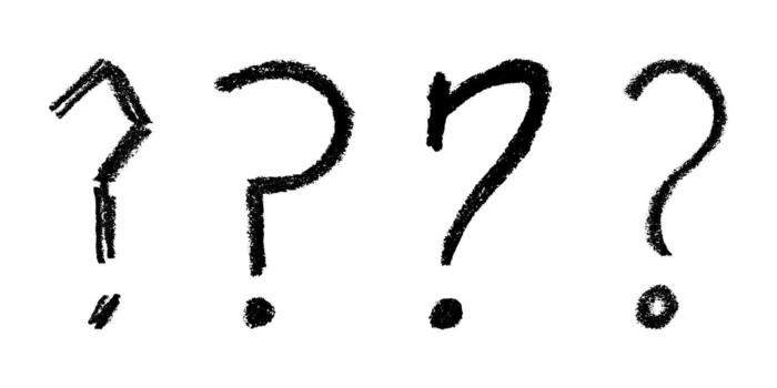 advertencia negocio conjunto de mano dibujado pregunta marca clipart soltero elemento para diseño vector