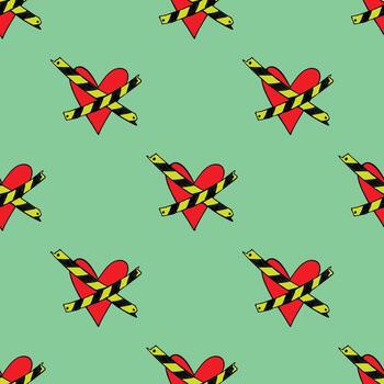 template new beauty Seamless pattern with hand drawn heart doodle for decorative print, wrapping paper, greeting cards and fabric vector