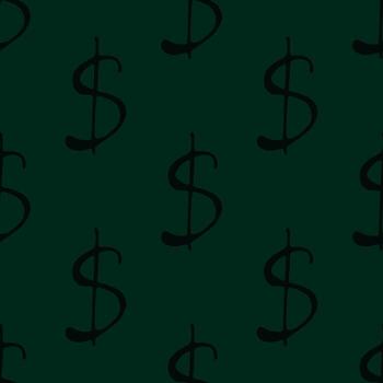 template new paper Seamless pattern with dollar currency symbol for decorative print, wrapping paper, greeting cards, wallpaper and fabric vector