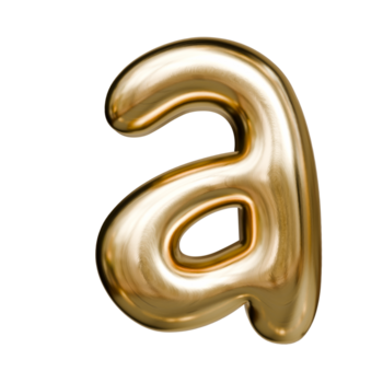 carta uma polido ouro inchado metálico png