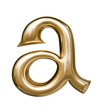 carta uma curvado metálico luxo emblema png