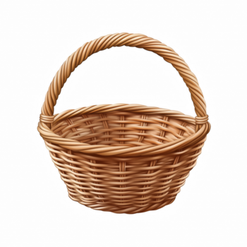 tömma korg- korg med hantera isolerat på transparent bakgrund. png