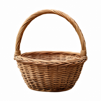 tömma korg- korg med hantera isolerat på transparent bakgrund png