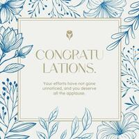 Botanical Frame Square Greeting Card  template