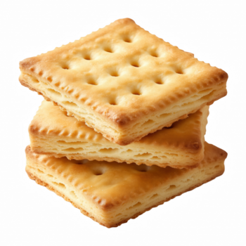 realistisk stack av rektangulär Smör kex isolerat på transparent bakgrund png