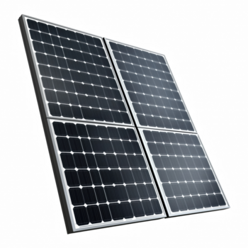 Modern solar panels for renewable energy isolated on transparent background png