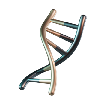 inclinado ver de doble hélice molecular estructura 3d icono png