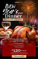 New Year's Eve Dinner Poster template