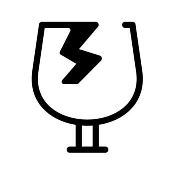 ilustración de frágil icono vector