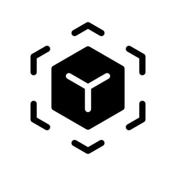 Illustration of 3D Modeling Icon vector