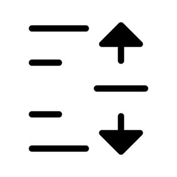 Illustration of Sorting Icon vector