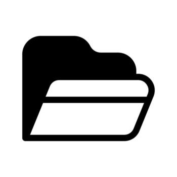 Illustration of Folder Open Icon vector