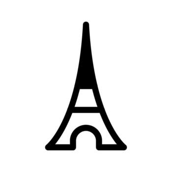 ilustración de eiffel icono vector