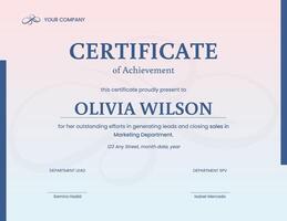 Gradient Minimalist Modern Certificate template