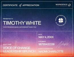 gradient certificate template design ideas