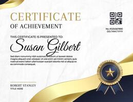 Ribbon Certificate Template Landscape Version