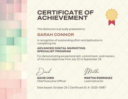 Panel Blocks Certificate template