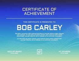 Horizontal Gradient Certificate Landscape Template