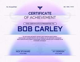 White Horizontal Gradient Certificate Landscape Template