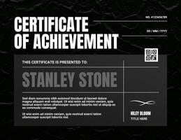 Monochrome Blocks Certificate Template