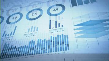 o negócio Estatisticas mercado e infográficos disposição em falha computador tela video