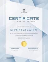 Abstract Certificate of Participation For Photography template