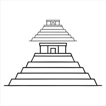Ancient pyramid structure architecture historical vector