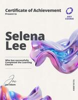 minimalist general certificate template