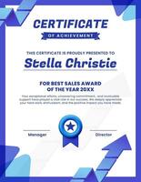 Growth Sales Certificate Portrait template