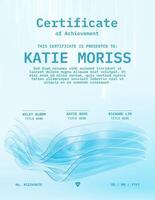 Blue Glass Abstract Certificate Template