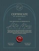 Green Minimalist Frame Certificate Vertical Template