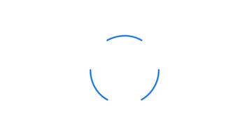 Three curved lines spinning circle loading animation. Circular rotating arc. Animated throbber on transparent background. UI design element 4K for update, waiting. Progress indicator, buffering video