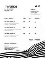 Monochrome Stripes Elements Invoices Template