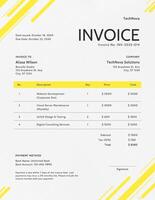 Minimalist IT Company Service Invoice Template