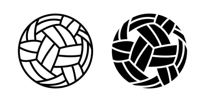 Sepak Takraw icon set. A clean and minimalist illustration of a sepak takraw ball. Perfect for sports related design or icon usage. Isolated on white background. vector