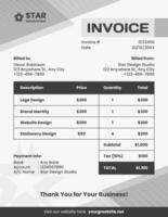 Design Studio Monochrome Invoice template