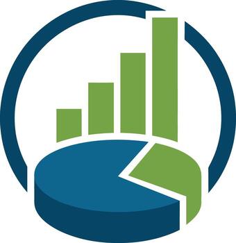 Financial chart data analysis icon set design elements vector