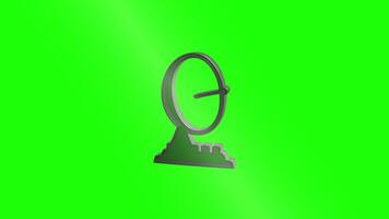 rotativo radar prato em verde tela fundo video