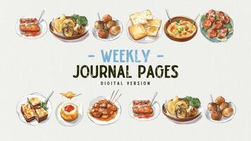Weekly Journal Pages Template