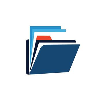 apilado documentos carpeta gráfico vector