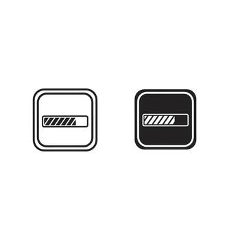 Progress Bar Icons Inverted and Standard Versions vector
