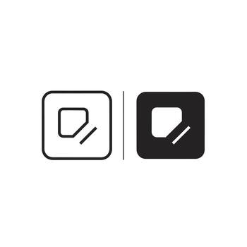 Abstract geometric icons comparison in monochrome duality vector