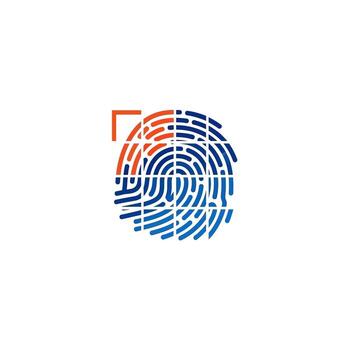 digital huella dactilar escanear identidad verificación vector