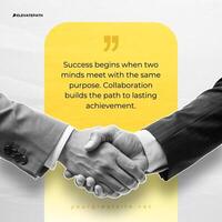 Business Collaboration Quote for Linkedin Post template