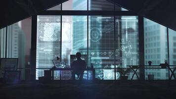 arbetssätt med en trogen data bearbetning gränssnitt i en modern kontor video