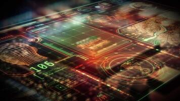 trogen holografiska gränssnitt med artificiell intelligens data bearbetning video