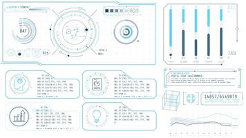 animação do alta tecnologia tela com gráfico símbolos, dados em processamento video