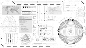 animering av en avancerad skärm med observation och navigering funktioner video